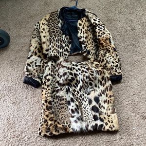 Real leopard print jacket and matching shirt